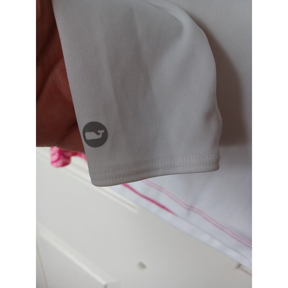 Vineyard Vines White Performance Hood Long Sleeve Shirt Top - Picture 3 of 9